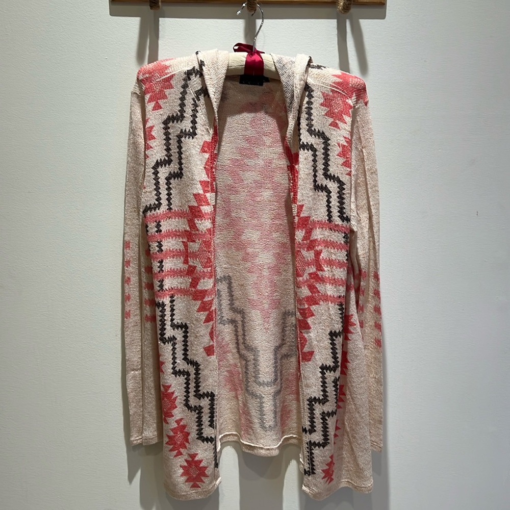 Aztec print cardigan